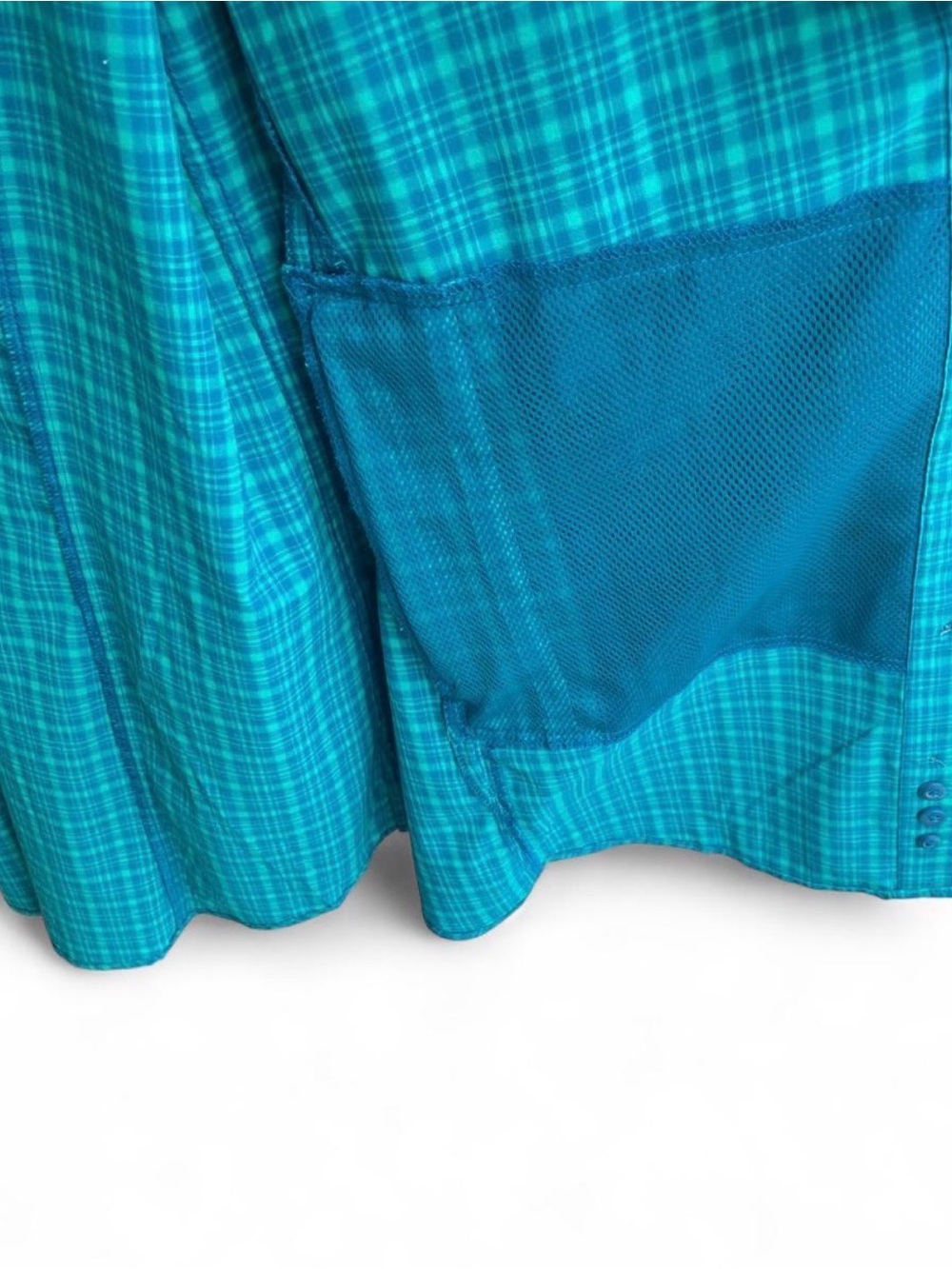 Duluth AKHG Womens Teal Plaid Vented Nylon Hiking Jacket Mesh Lined Sz XL - Picture 5 of 6